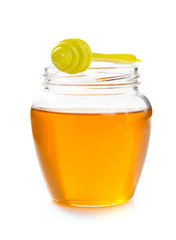 glass jar of honey