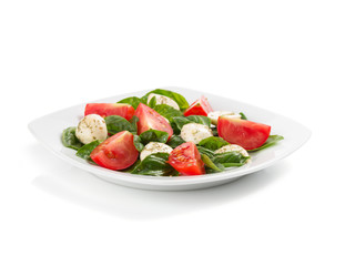 basil, mozzarella and tomato salad