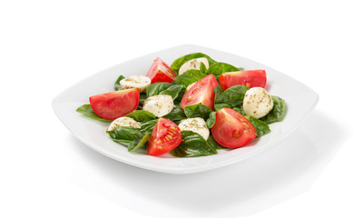 basil, mozzarella and tomato salad
