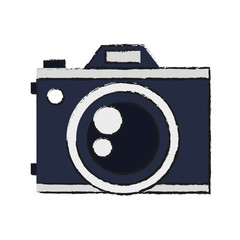 Camera of device gadget and technology theme Isolated design Vector illustration