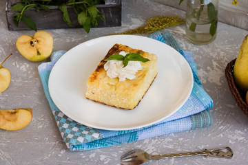 Casserole with vermicelli and cottage cheese