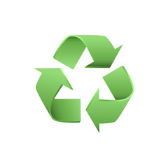 Obraz premium Recycle sign isolated on white background