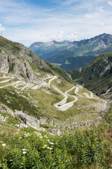 Panorama am Julierpass in der Schweiz