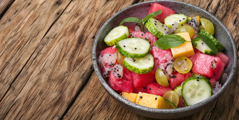 detox salad with watermelon