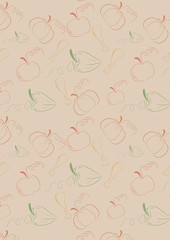 A pattern for autumn themes. Vector illustration.