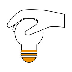 Light bulb icon Energy power and technology theme Isolated design Vector illustration