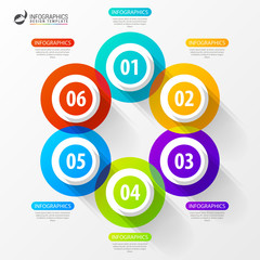 Modern infographic options banner with circle. Vector