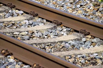 Bahnschienen und Bahngleise im Schienennetz, Fahrweg für Schienenfahrzeuge