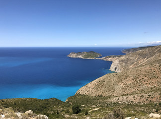 The peninsula of Assos in Cephalonia or Kefalonia, Greece.