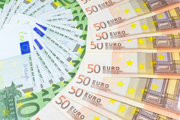 euro money banknotes
