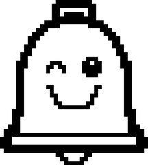 Fototapeta premium Winking 8-Bit Cartoon Bell