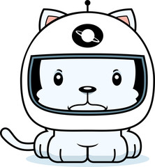 Cartoon Angry Astronaut Kitten
