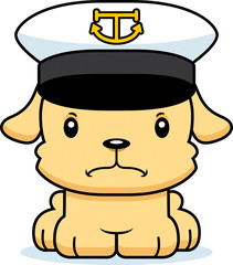 Cartoon Angry Boat Captain Puppy