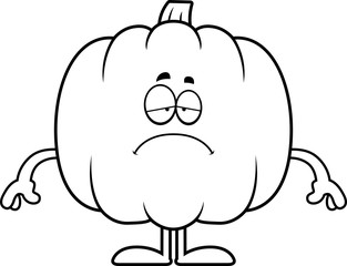 Sad Cartoon Pumpkin