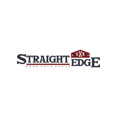 straight edge badge label