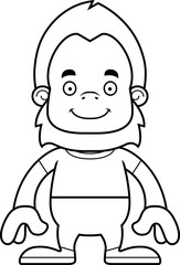 Cartoon Smiling Sasquatch
