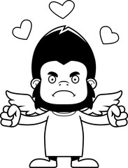 Cartoon Angry Cupid Gorilla