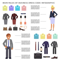 Business dress code infographic
