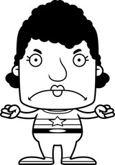 Cartoon Angry Superhero Woman