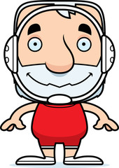 Cartoon Smiling Wrestler Man