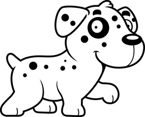 Cartoon Dalmatian Walking