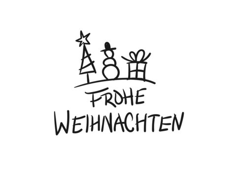 Frohe Weihnachten schwarz weiß Clipart