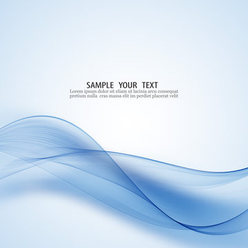 Abstract blue wave background design.
