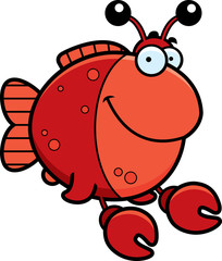 Cartoon Imitation Crab Smiling © corythoman