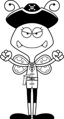 Cartoon Angry Pirate Butterfly