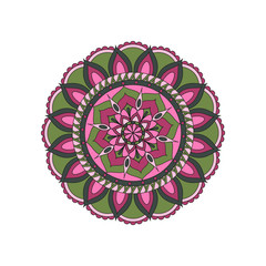 Flower Mandalas. Vintage decorative elements. Oriental pattern, vector illustration. Islam, Arabic, Indian, turkish, pakistan, chinese, ottoman motifs