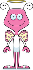 Cartoon Smiling Angel Butterfly