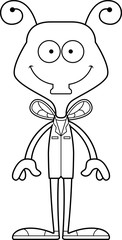 Cartoon Smiling Doctor Fly