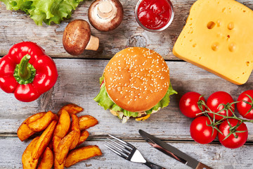 Delicious sandwich with sesame.