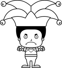 Cartoon Angry Jester Boy