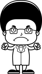 Cartoon Angry Scientist Boy