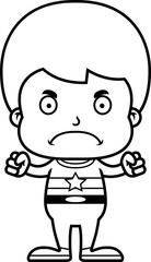 Cartoon Angry Superhero Boy