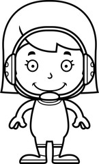 Cartoon Smiling Wrestler Girl