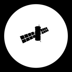 space satellite simple silhouette black icon eps10 © martin951