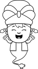 Cartoon Little Genie Celebrate