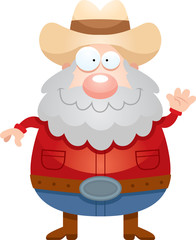 Cartoon Miner Waving