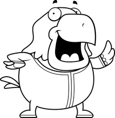 Cartoon Bald Eagle in Pajamas