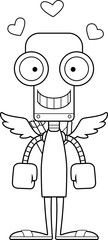 Cartoon Smiling Cupid Robot