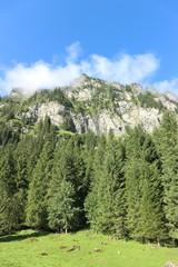 Berg mit Wolken
