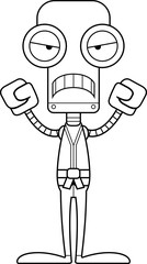 Cartoon Angry Karate Robot