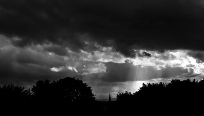 God rays over Oslo