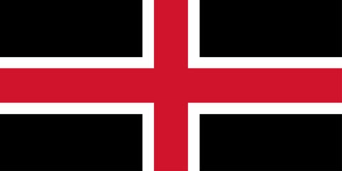 Naklejka premium Vector Flag of Durham City, England.