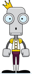 Cartoon Surprised Prince Robot