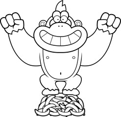 Cartoon Gorilla Bananas