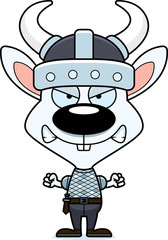 Cartoon Angry Viking Bunny