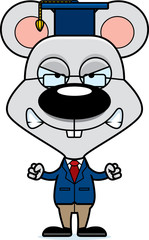 Cartoon Angry Teacher Mouse